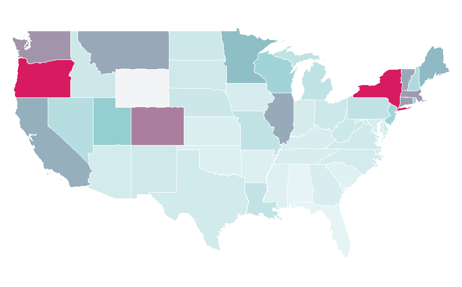 Affinity by region — LCD Soundsystem, United States