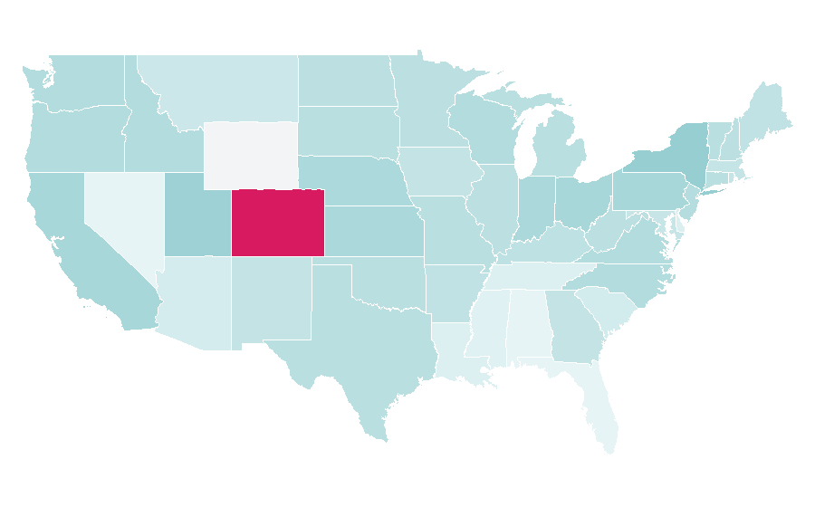Affinité par région — Leaf, États-Unis