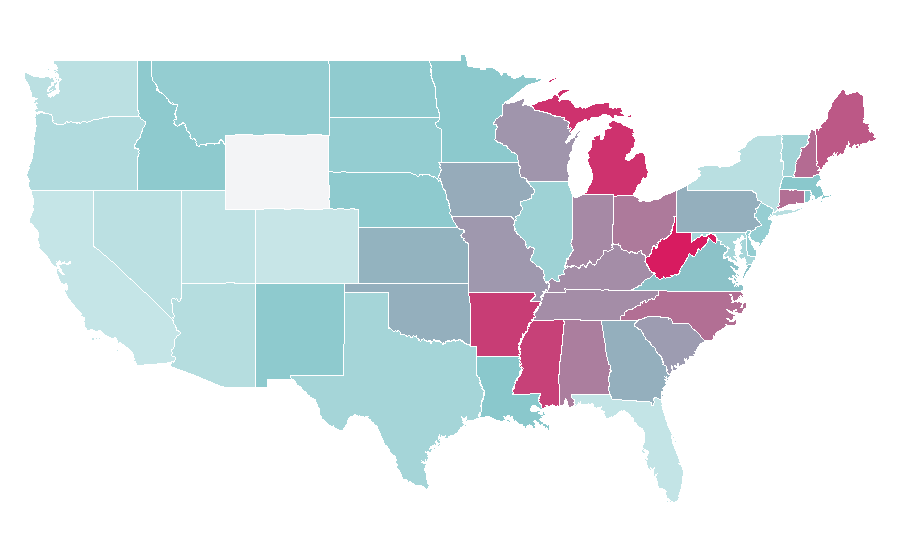 Affinity by region — Leaf blower, United States