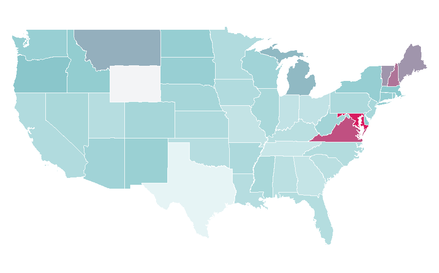 Affinity by region — League of Conservation Voters, United States