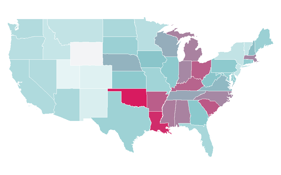 Affinity by region — Lean Cuisine, United States