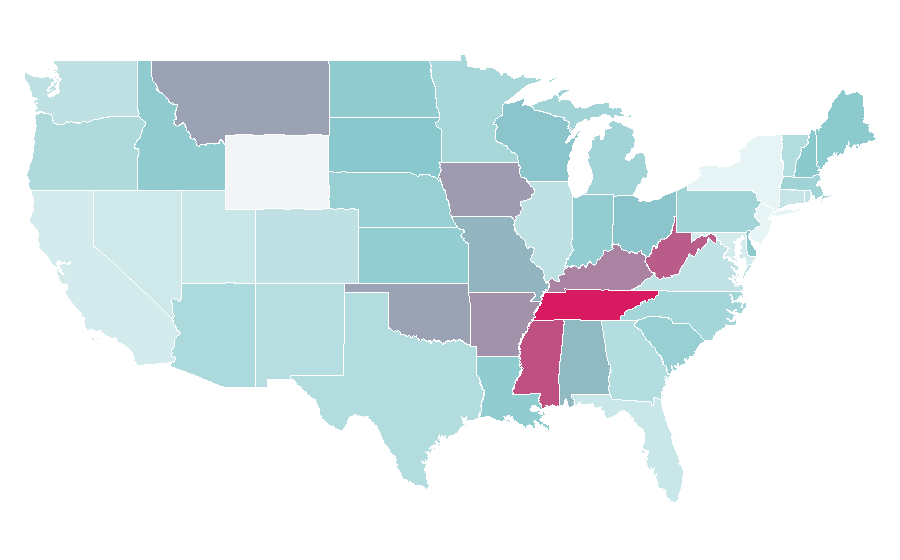 Affinity by region — LeAnn Rimes, United States