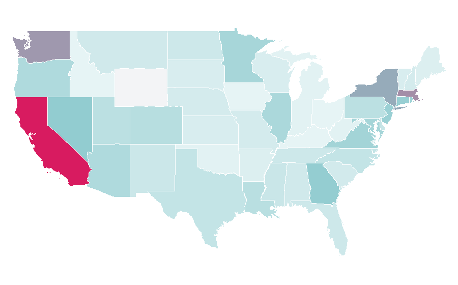 Affinity by region — Leave of absence, United States