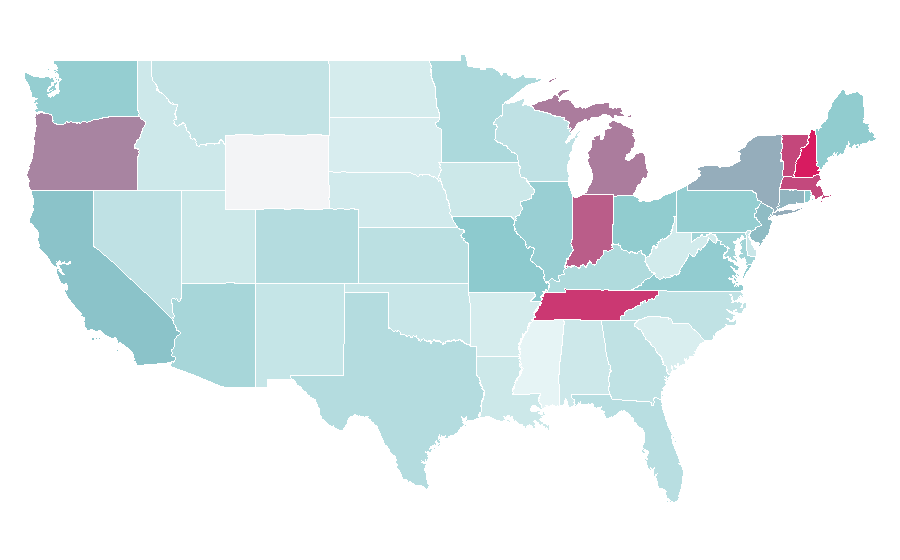 Affinity by region — Lebanon, United States