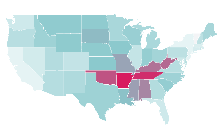Affinity by region — Lee Ann Womack, United States