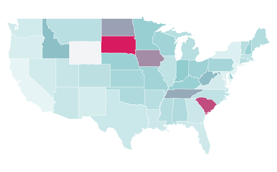 Affinity by region — Lee Brice, United States