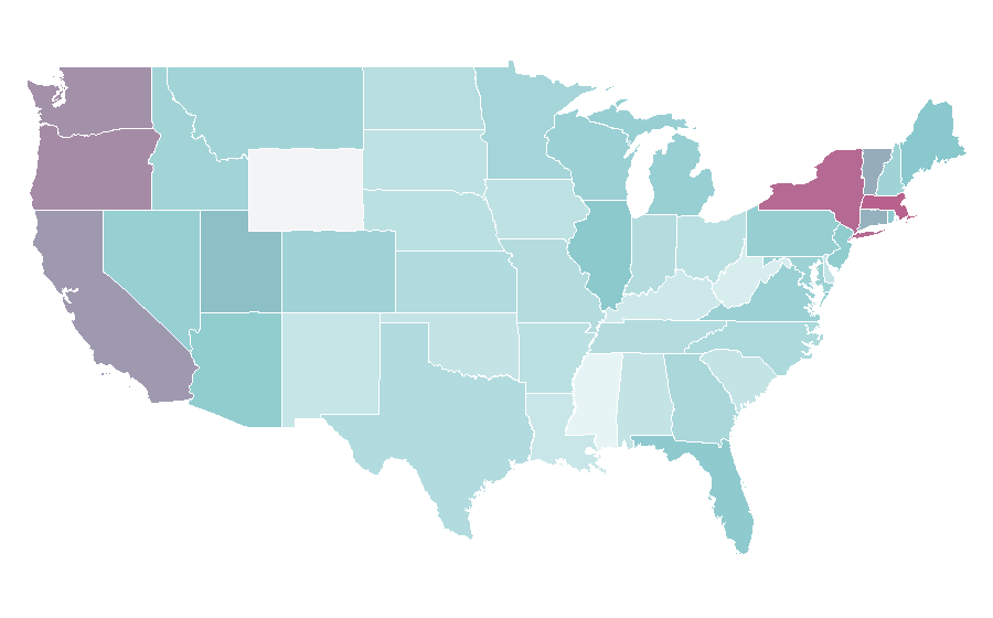 Affinity by region — Leek, United States