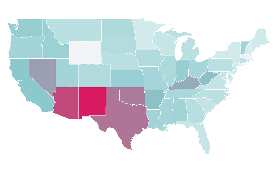 Affinity by region — Left 4 Dead, United States