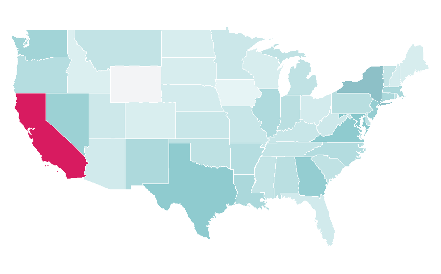 Affinity by region — Leg warmer, United States