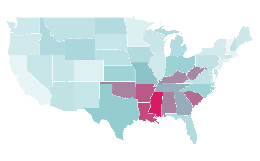 Affinity by region — Legacies, United States