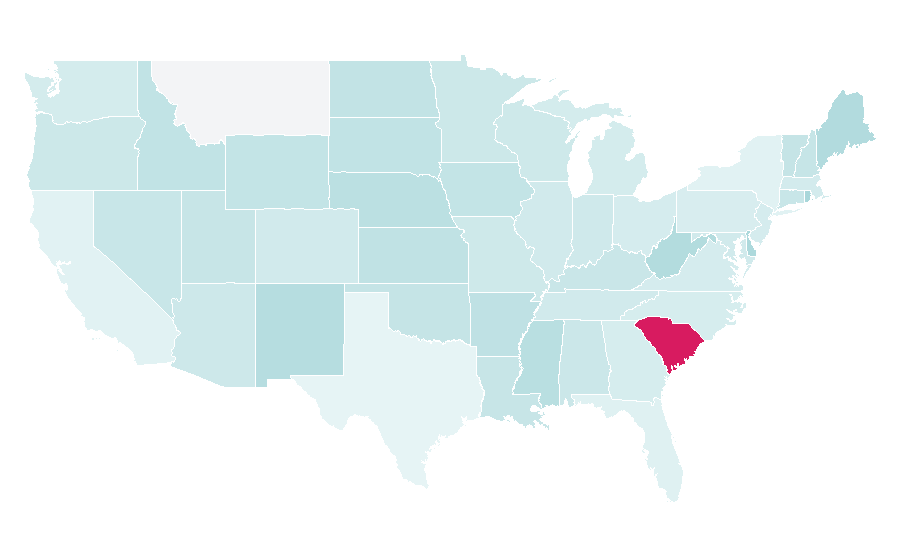 Affinity by region — Legal education, United States