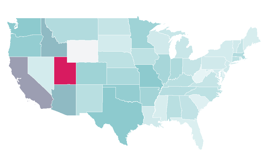 Affinity by region — Legally Blonde, United States