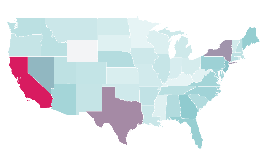 Affinity by region — LegalZoom, United States