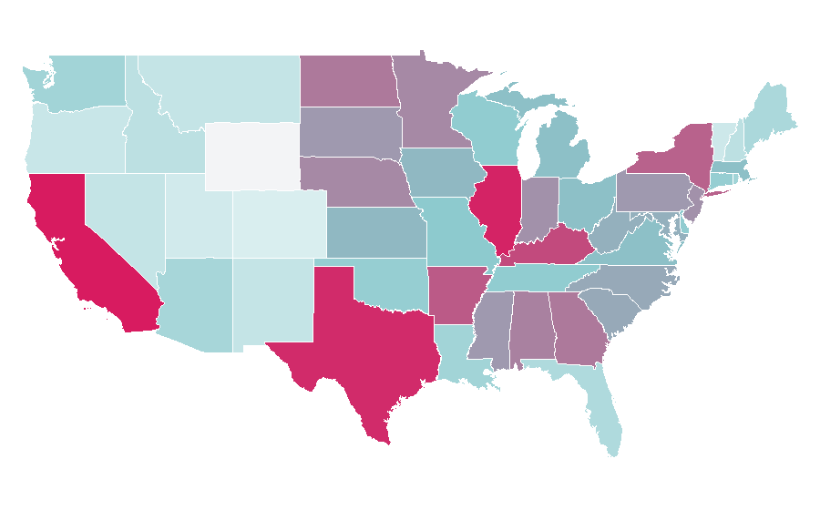 Affinität nach Region — Leggings, USA