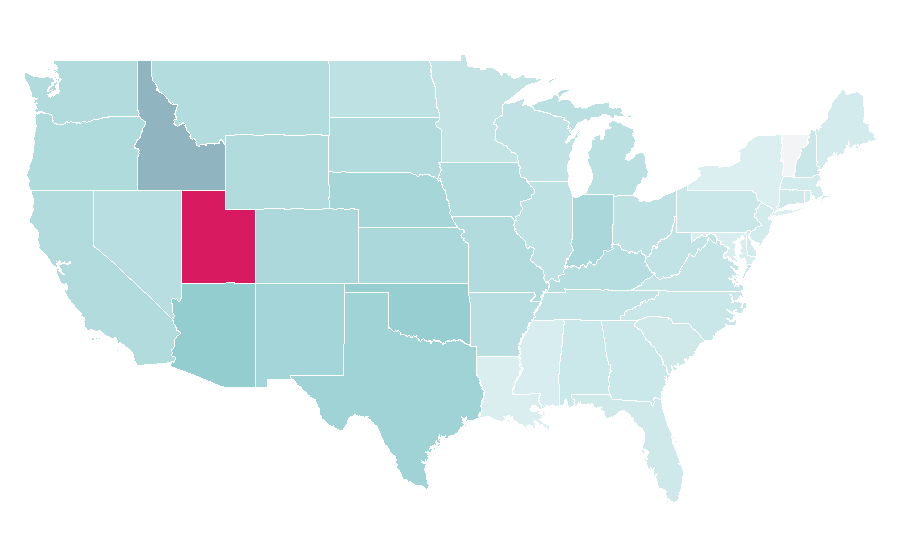 Affinity by region — Lego Batman, United States