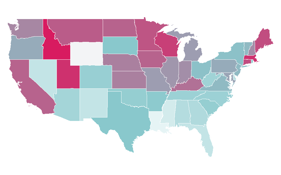 Affinity by region — Lego City, United States