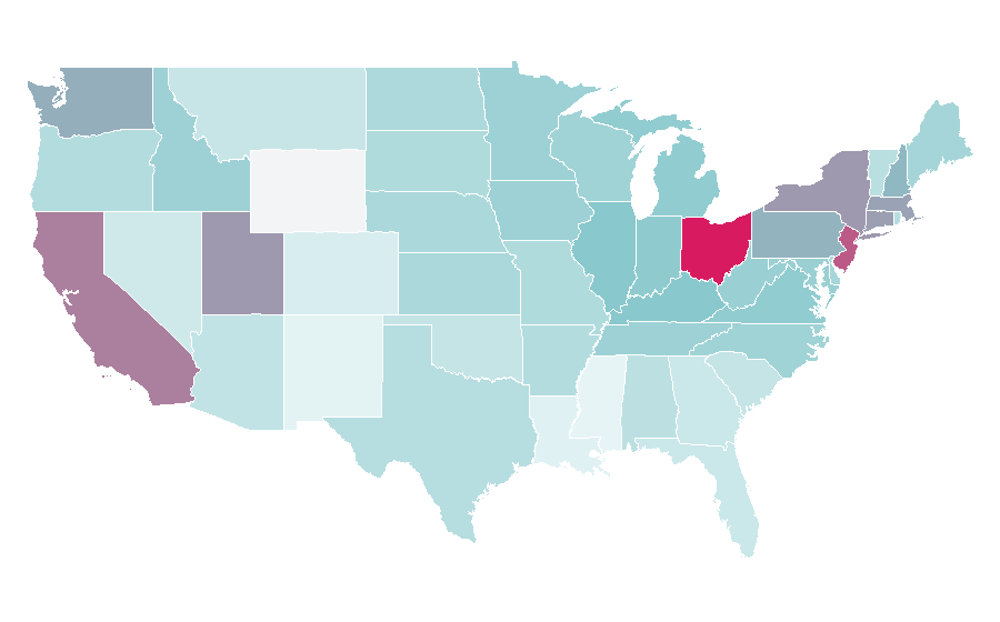 Affinity by region — Lego Duplo, United States