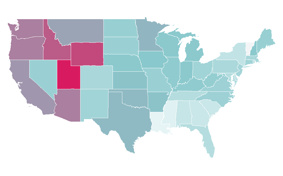 Affinity by region — Lego Minecraft, United States