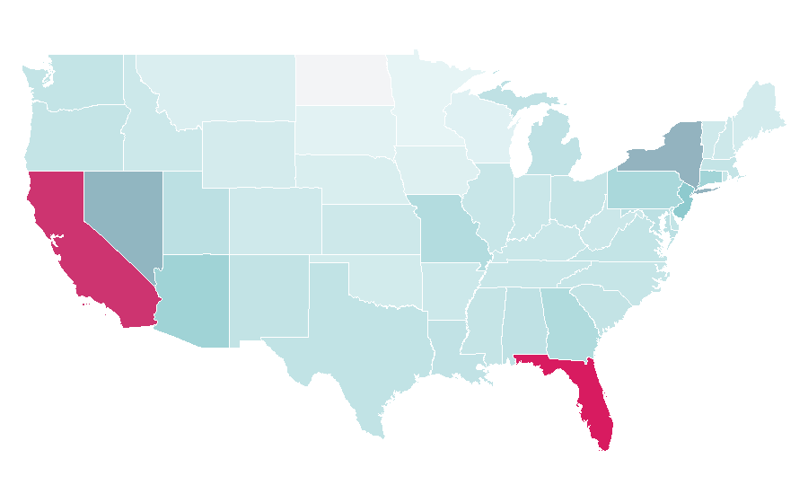 Affinity by region — Legoland, United States