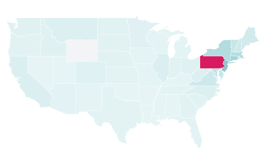 Affinity by region — Lehigh University, United States