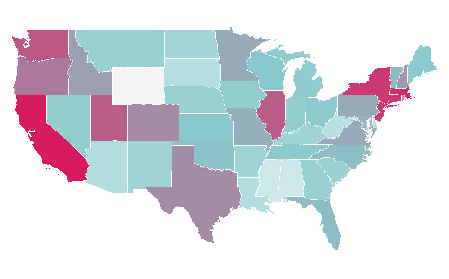 Affinity by region — Leighton Meester, United States