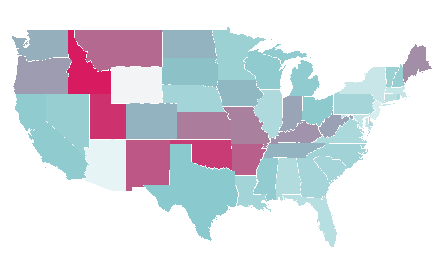 Affinity by region — Lemony Snicket's A Series of Unfortunate Events, United States