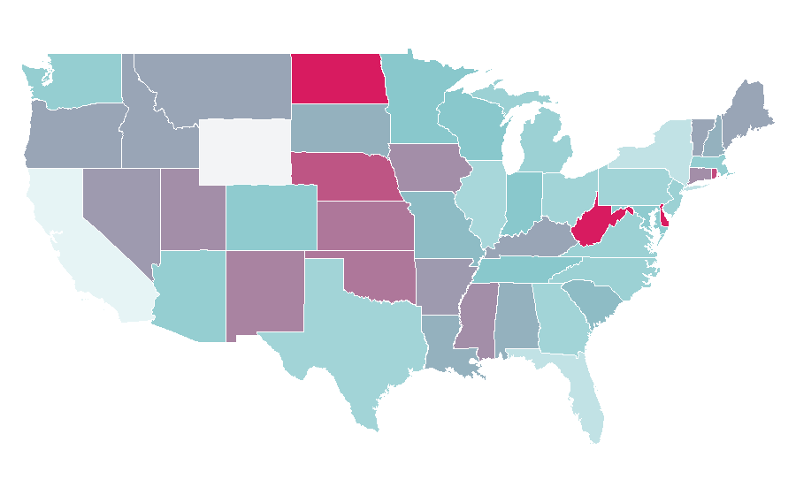 Affinity by region — Lens (anatomy), United States