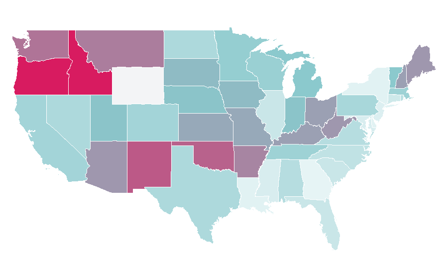 Affinity by region — Leonard Nimoy, United States