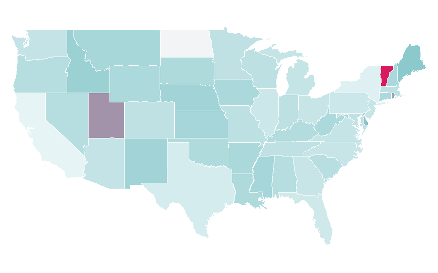 Affinity by region — Les noces, United States