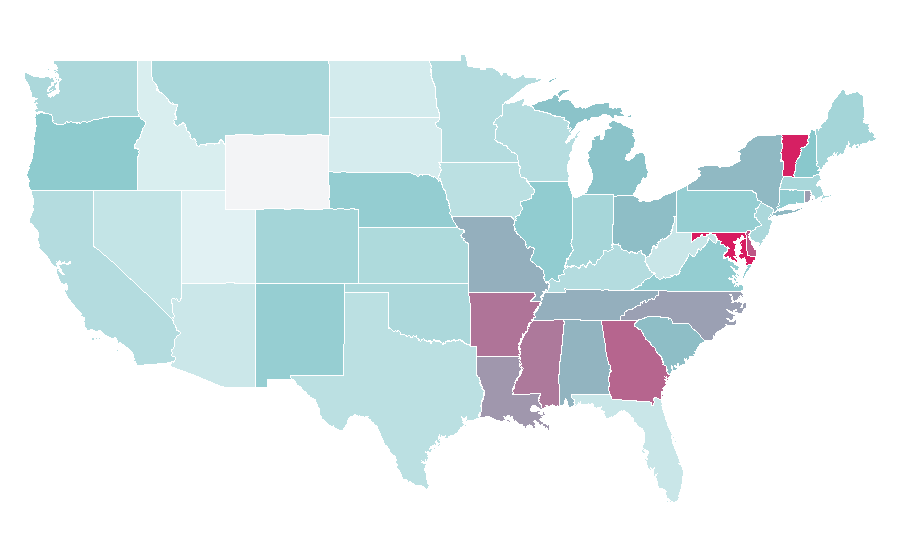 Affinity by region — Leslie Jones (comedian), United States