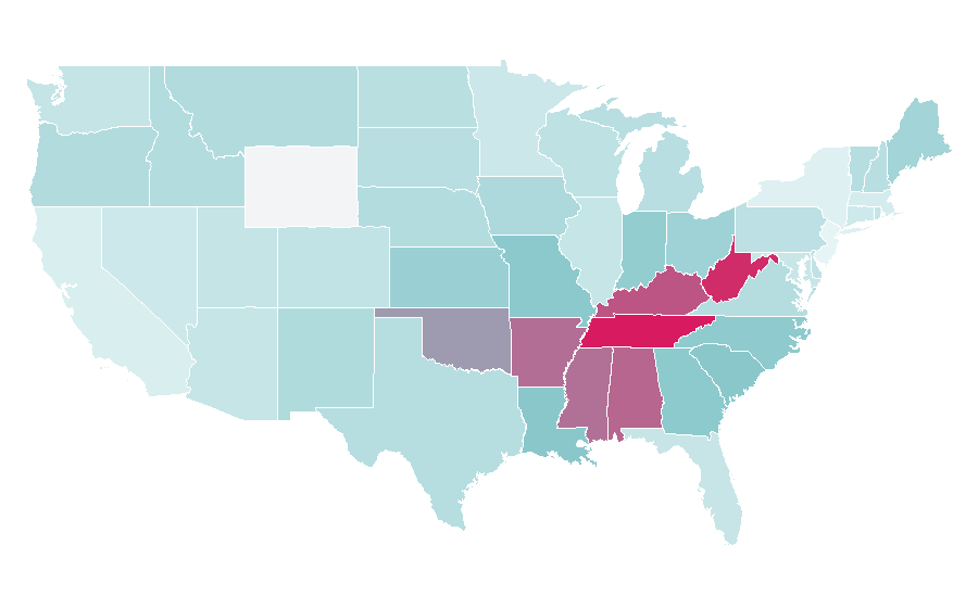 Affinity by region — Leslie Jordan, United States