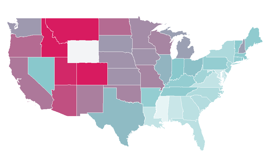 Affinity by region — Leslie Mann, United States