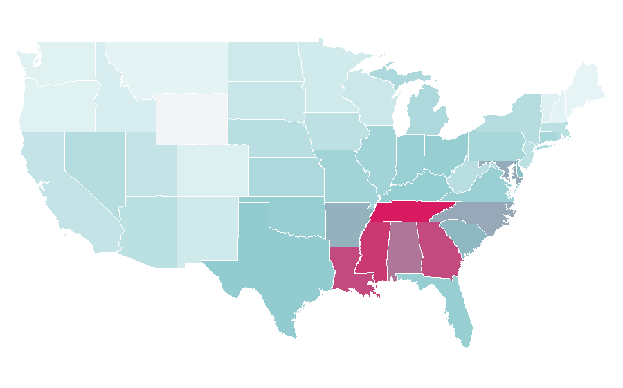 Affinity by region — Let It Shine (film), United States