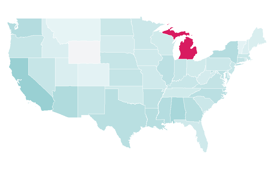 Affinity by region — Lettuce, United States