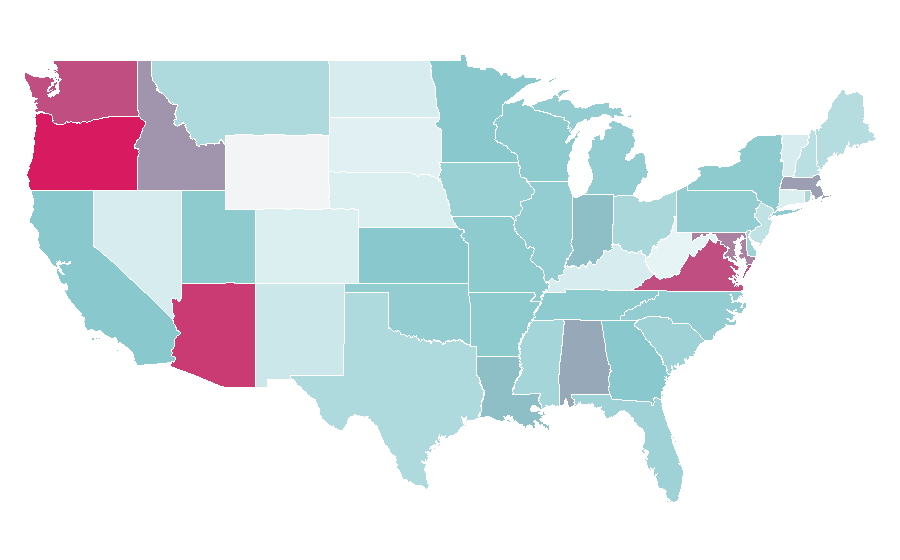 Affinity by region — Leverage (TV series), United States