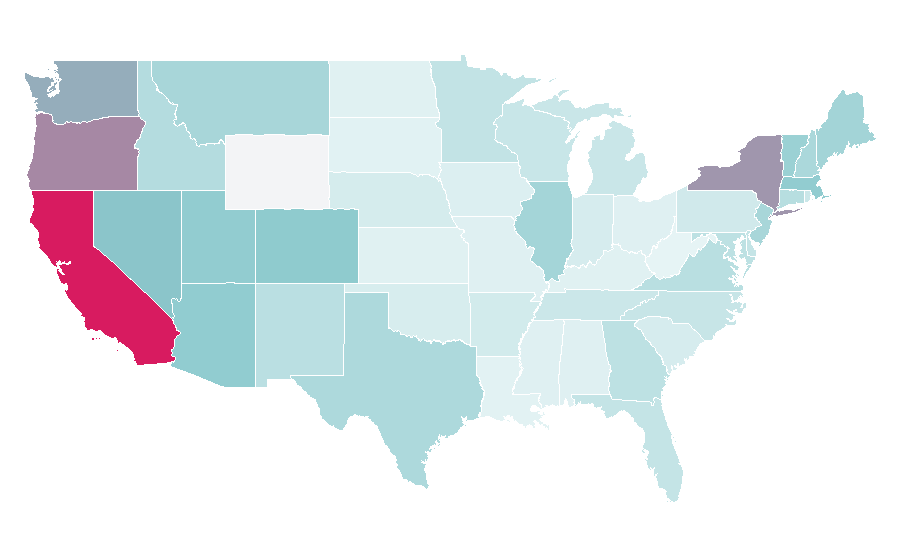Affinité par région — Levi Strauss & Co., États-Unis
