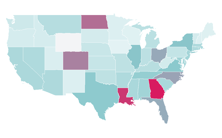 Affinity by region — LexisNexis, United States