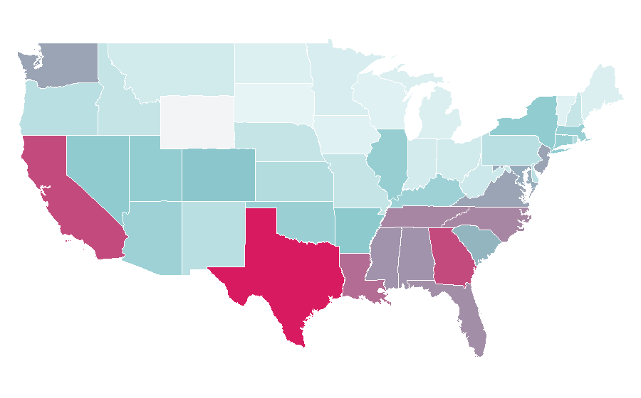 Affinity by region — Lexus LX, United States