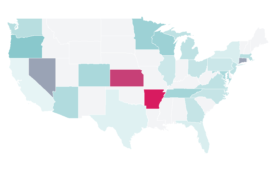 Affinity by region — LGBT parenting, United States