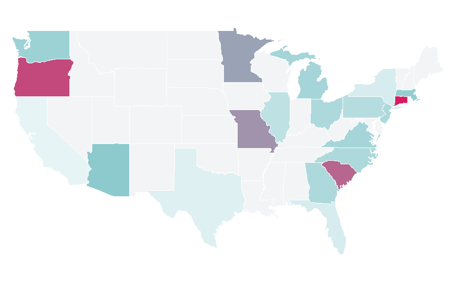 Affinity by region — LGBT tourism, United States