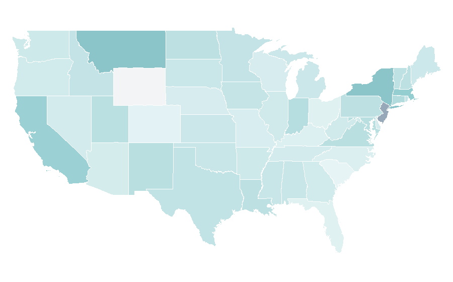 Affinity by region — Liberal arts education, United States