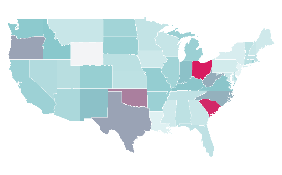 Affinity by region — Liberty Tax Service, United States