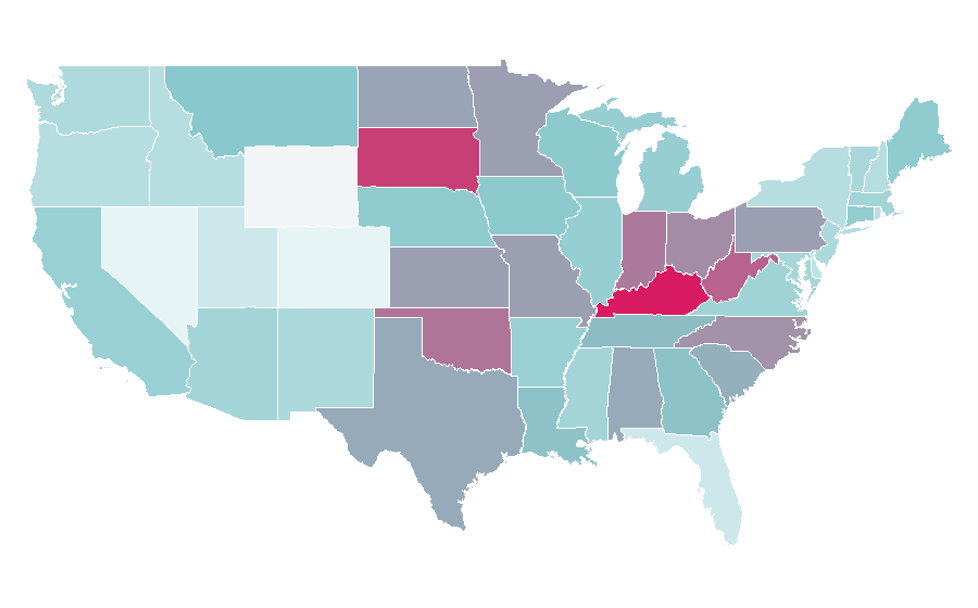 Affinity by region — LICE, United States