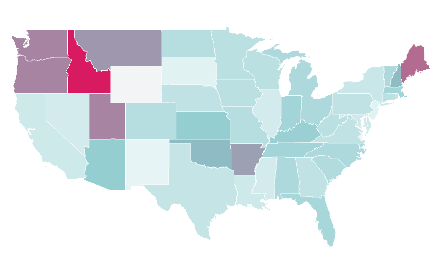 Affinity by region — Lie to Me, United States