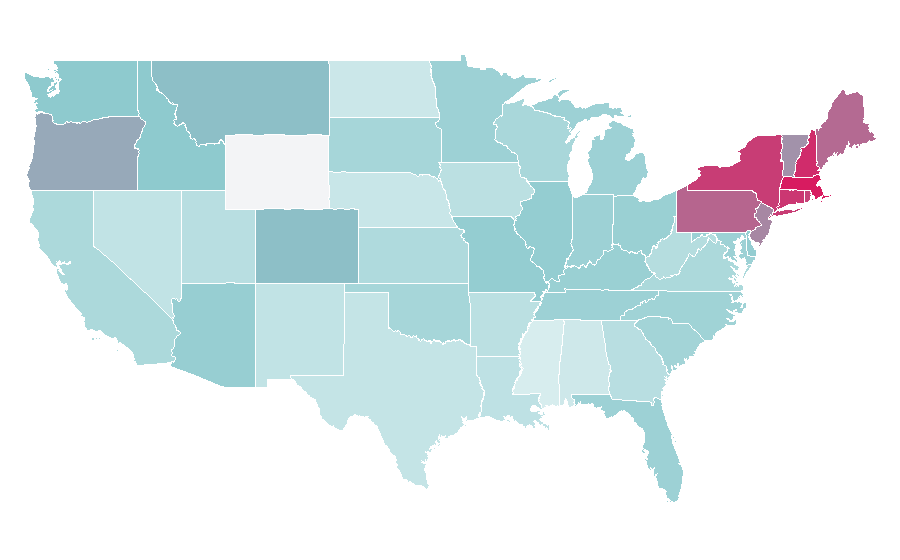 Affinity by region — Liev Schreiber, United States