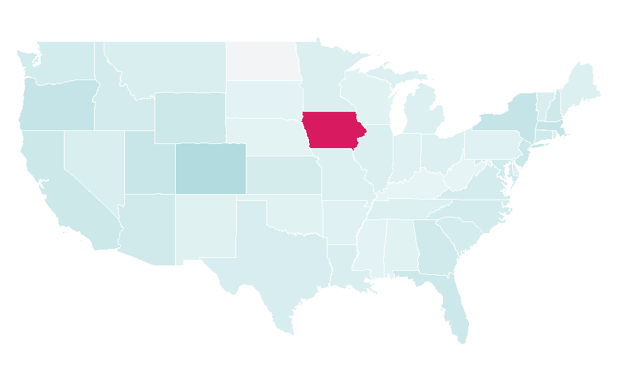Affinity by region — Life Coach, United States