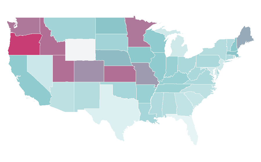 Affinity by region — Life hacking, United States