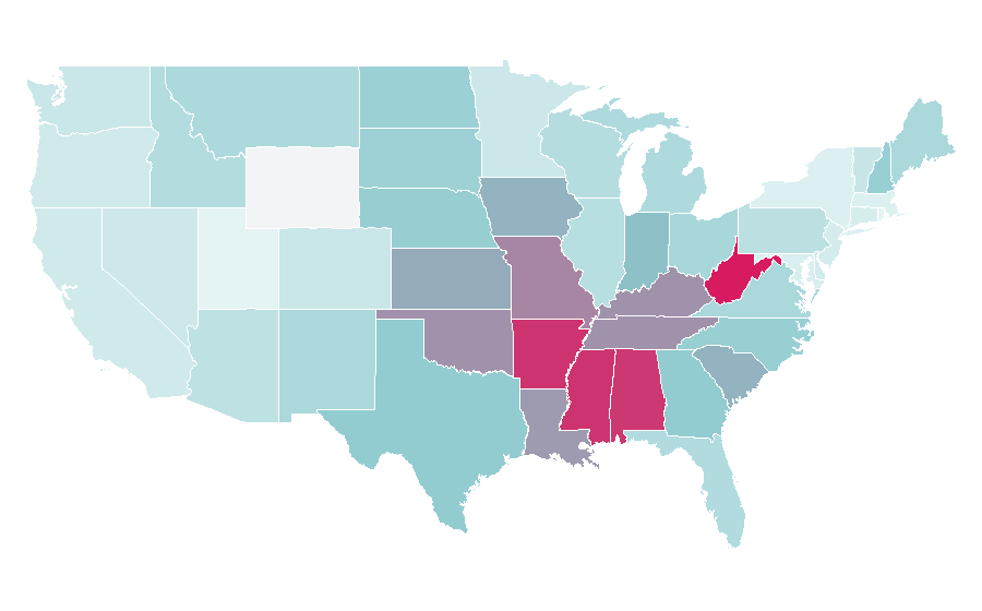 Affinity by region — Life360, United States