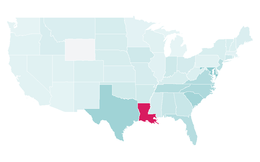 Affinity by region — Liga Nacional de Fútbol Profesional de Honduras, United States