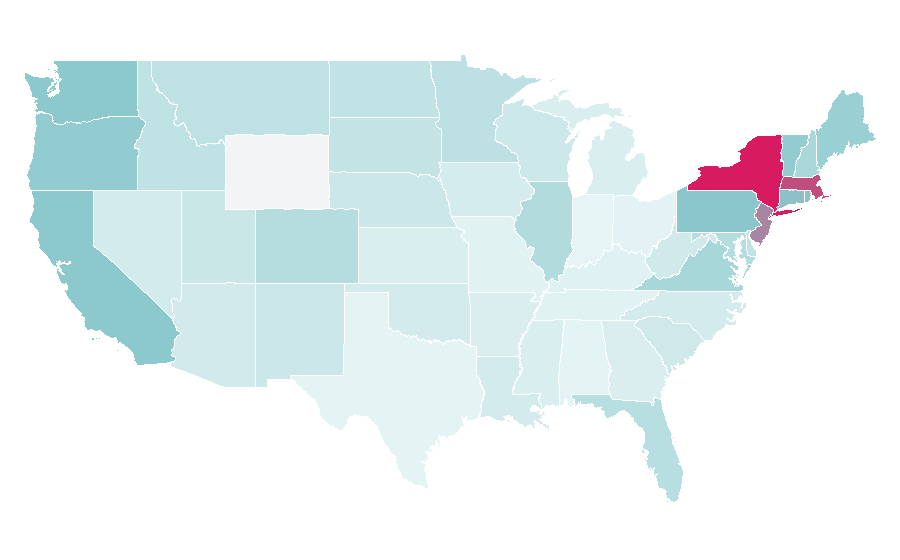 Affinity by region — Liguria, United States